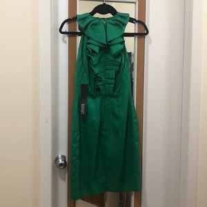Badgley Mischka green cocktail dress